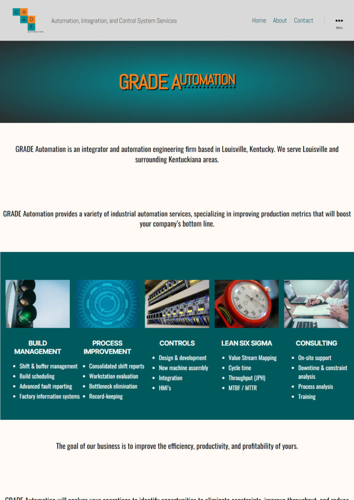 gradeautomation.com header and body