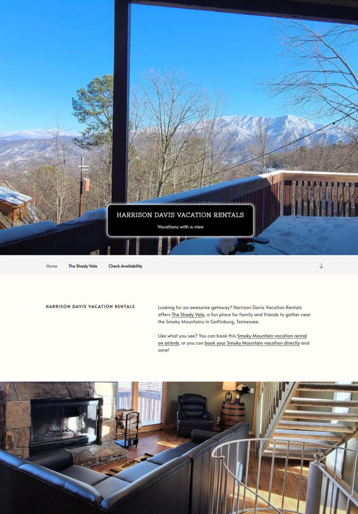 hdvacationrentals.com header and body